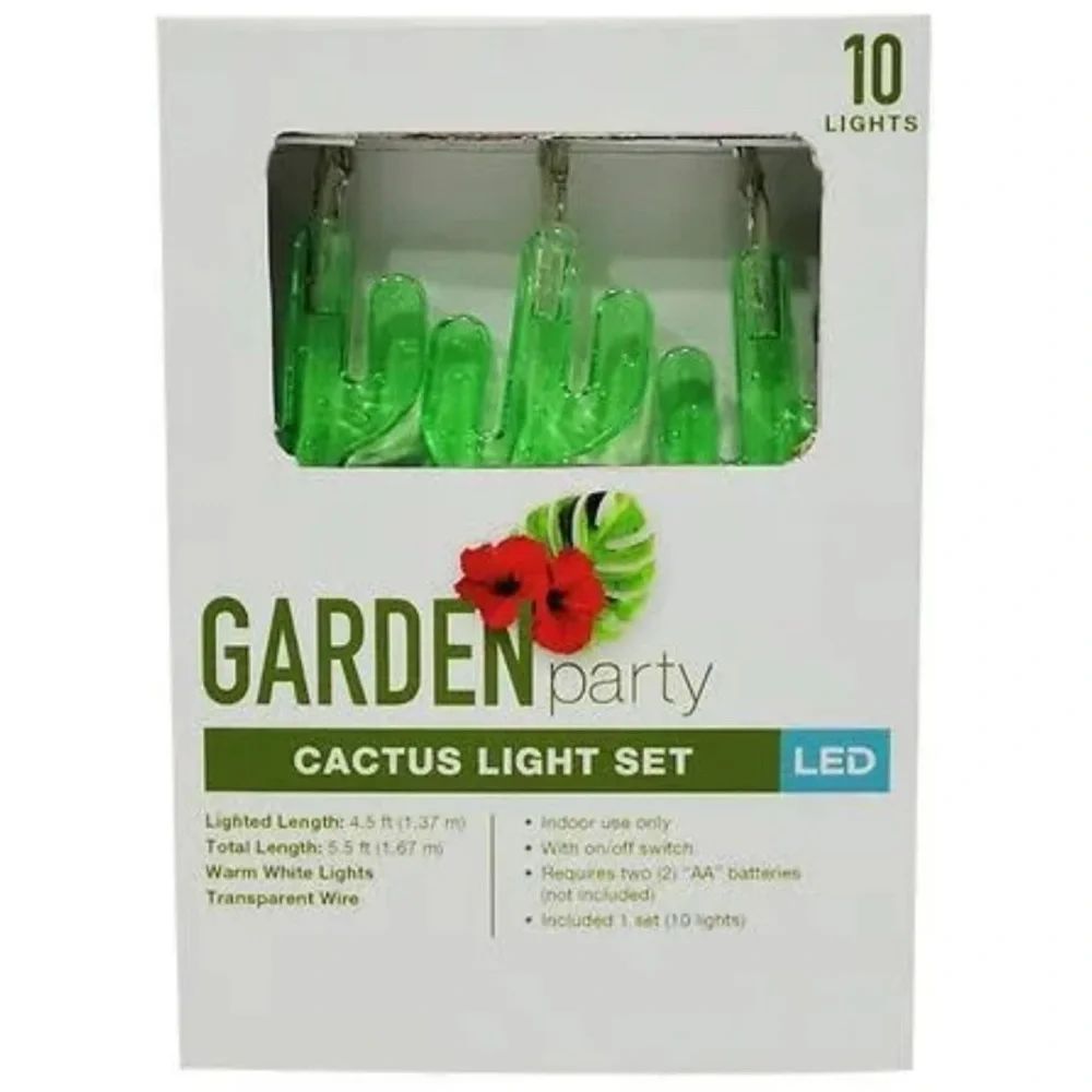 Garden Party Cactus Light Set - Green LED #10